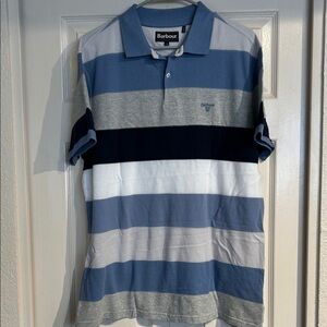 Barbour Striped Rugby Pique Knit Polo